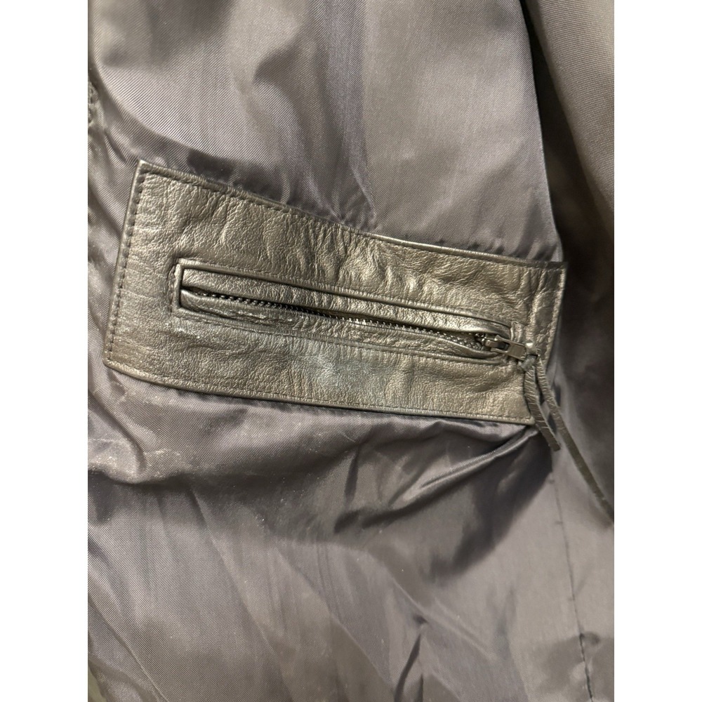 Hillside USA Leather Horsehide Front Quarter motorcycle shirt/jacket Men's Large - Picture 9 of 10
